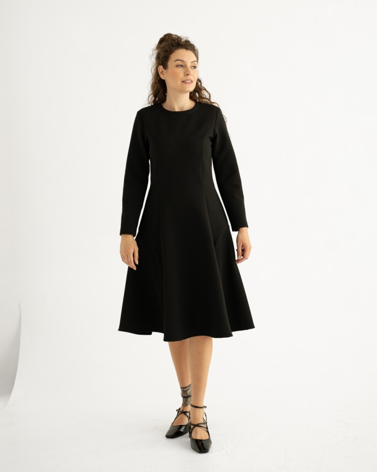 Flared jersey dress (J)