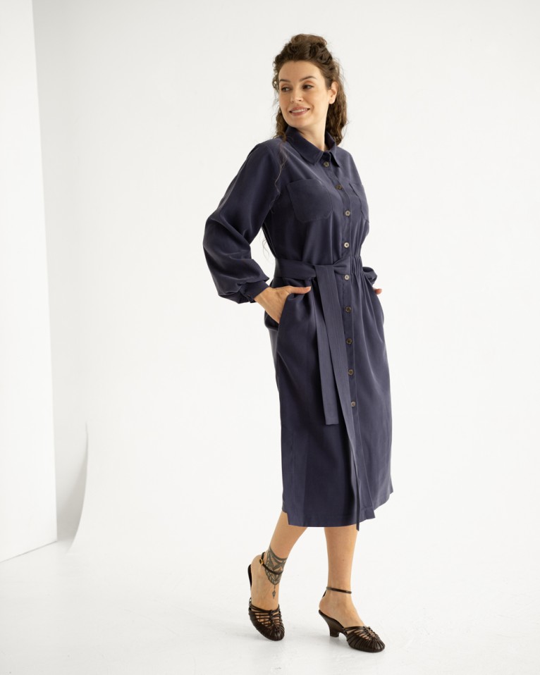 Asymmetrical office dress