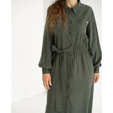 Asymmetrical office dress