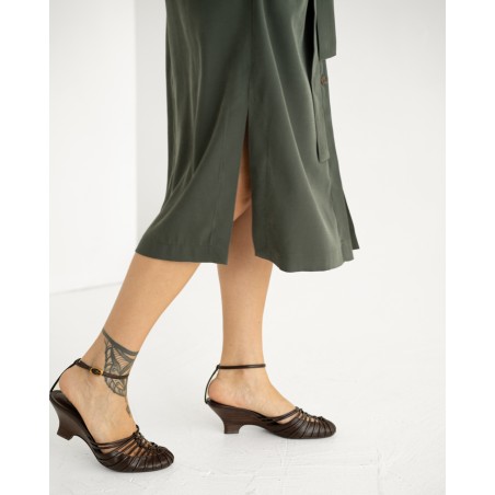 Asymmetrical office dress