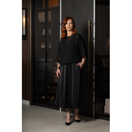 Double layer black dress