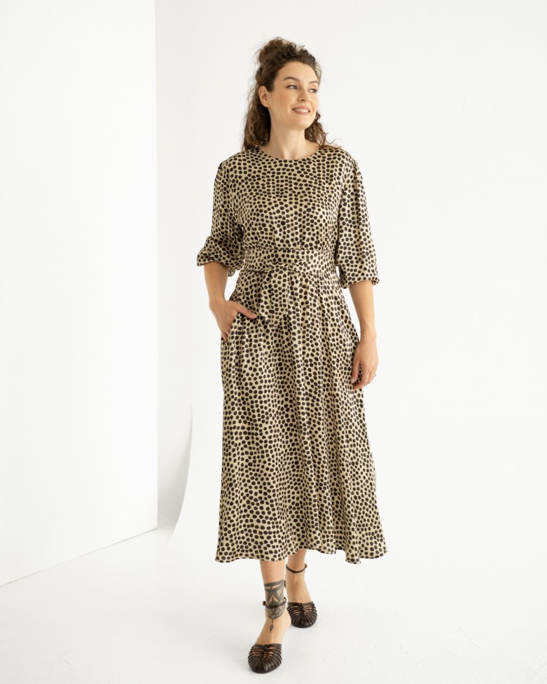 Luxurious polka dot dress