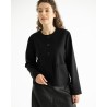 Black short wool jacket