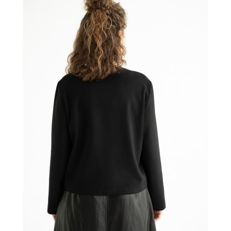 Black short wool jacket