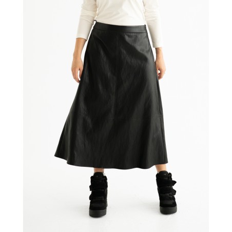 Black leather skirt