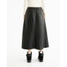 Black leather skirt