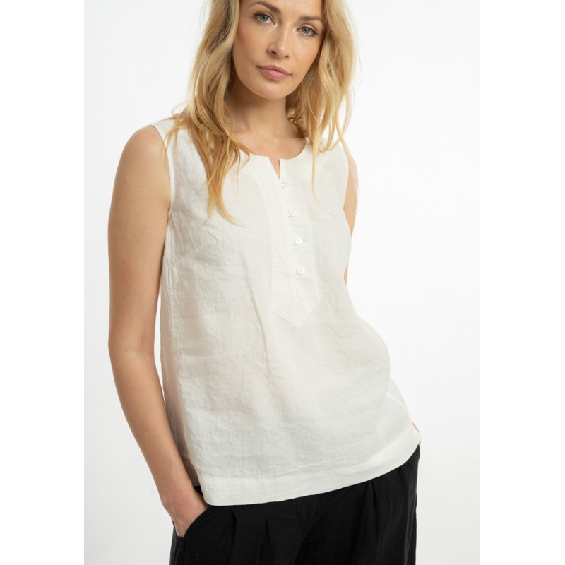 Small sleeveless linen blouse (B)