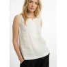 Small sleeveless linen blouse (B)