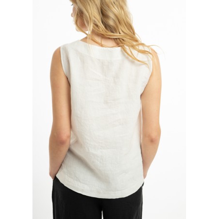 Small sleeveless linen blouse (B)