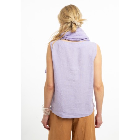 Small sleeveless linen blouse (L)