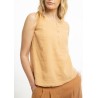 Small sleeveless linen blouse (S)