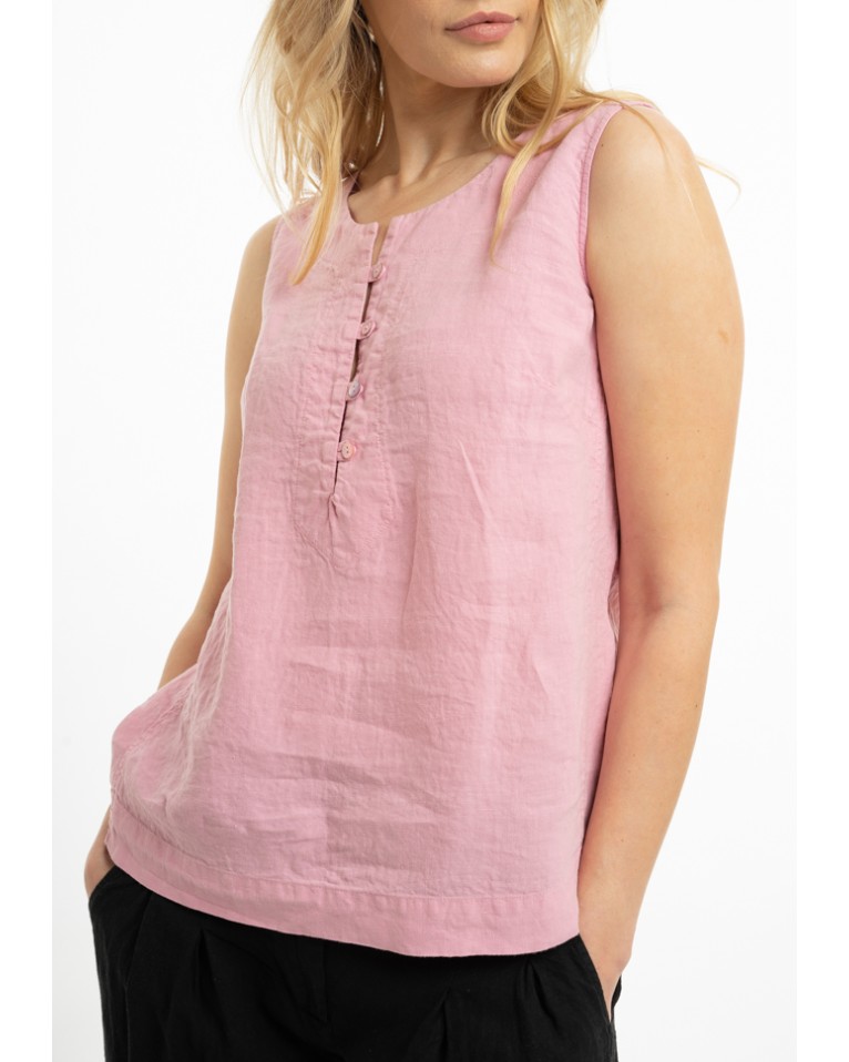 Small sleeveless linen blouse (U)