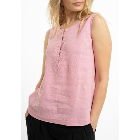 Small sleeveless linen blouse (U)