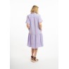 Linen dress with ornate sleeves and ruffles (L)