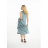 Long linen dress with deep slits on the sides (Z)