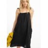 Small linen dress with straps (J)