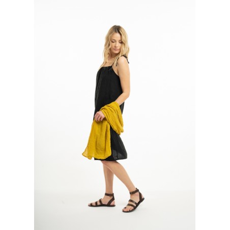 Small linen dress with straps (J)