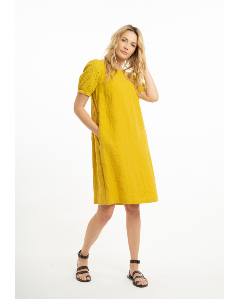 Mini dress with puffy sleeves (G)