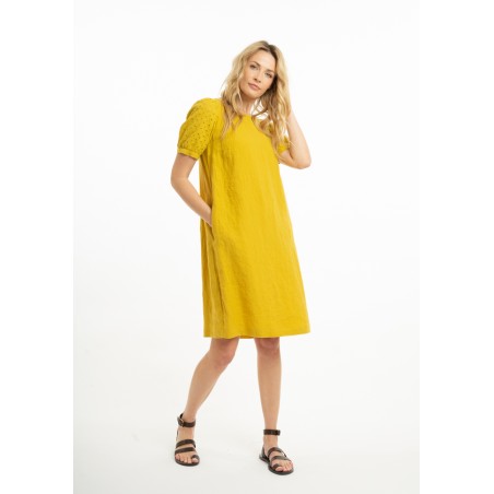 Mini dress with puffy sleeves (G)