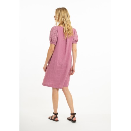 Mini dress with puffy sleeves (V)