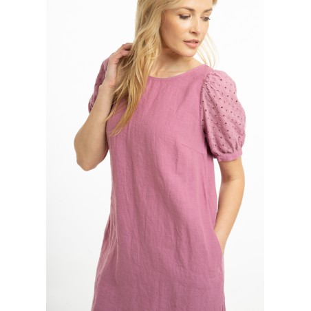 Mini dress with puffy sleeves (V)