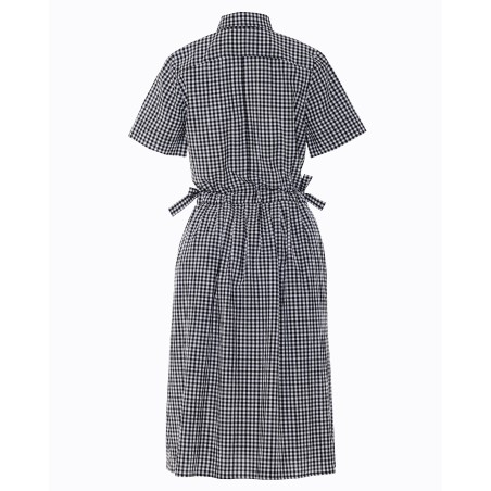 Black and White Gingham Midi Dress